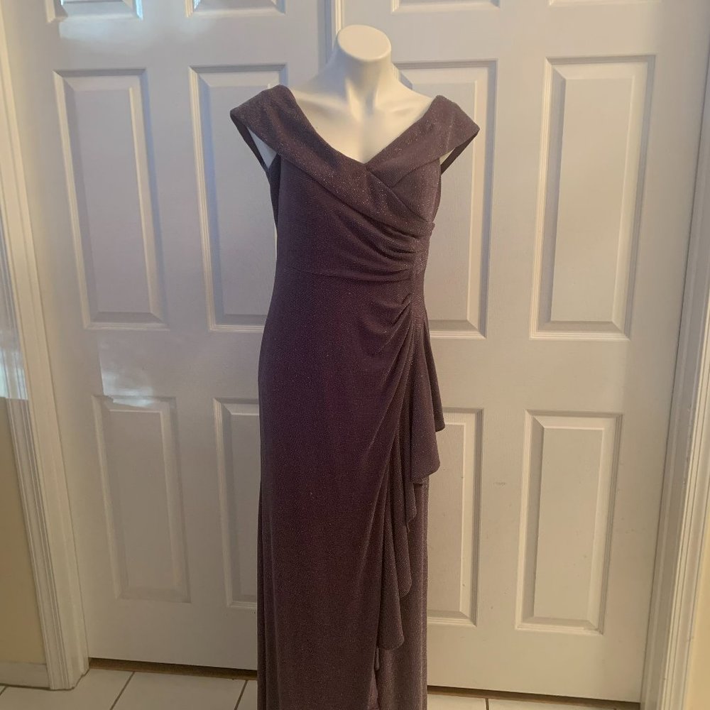 Lavender and silver maxi dress